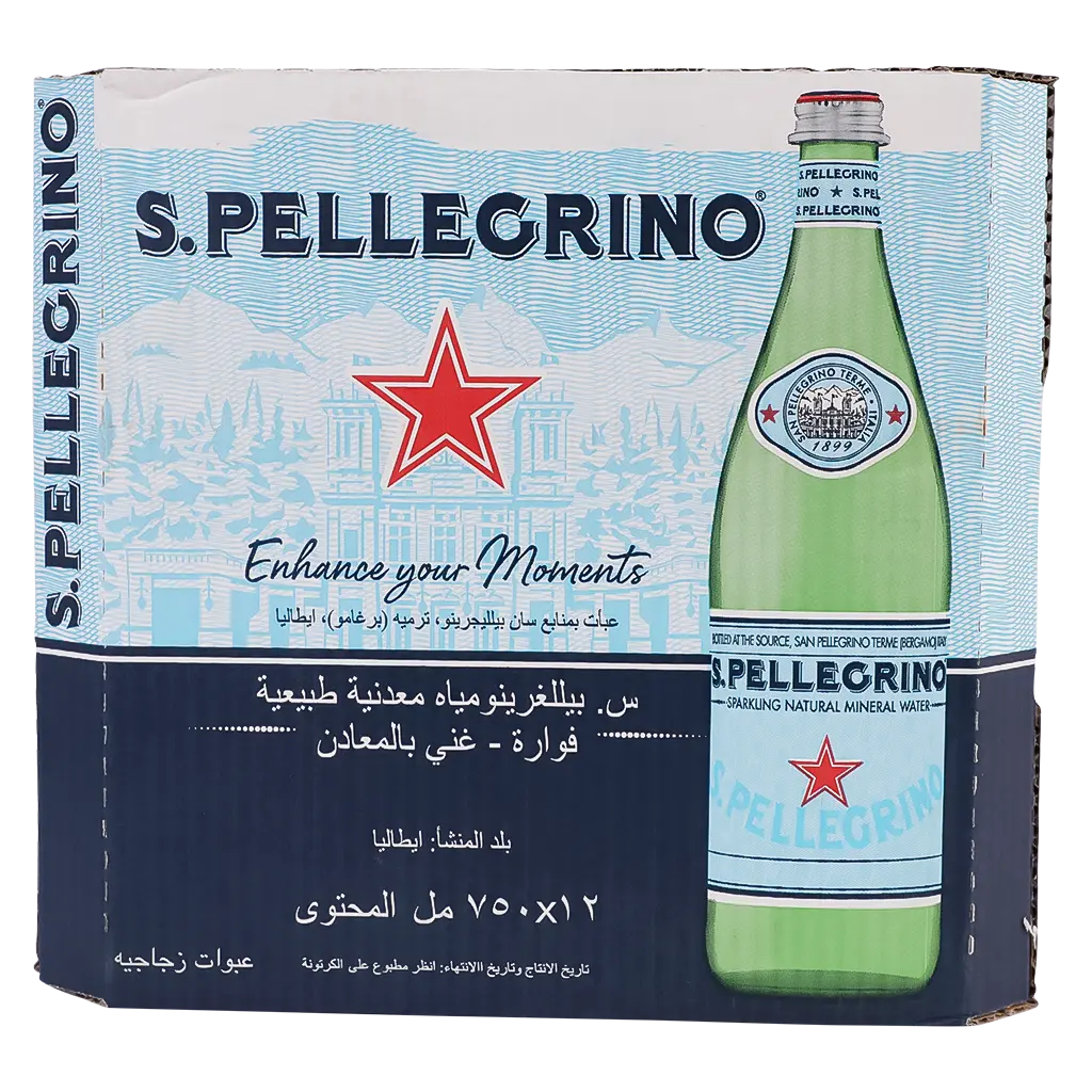 San Pellegrino Natural Sparkling Mineral Water Glass 12 pcs 750 ml - view 3