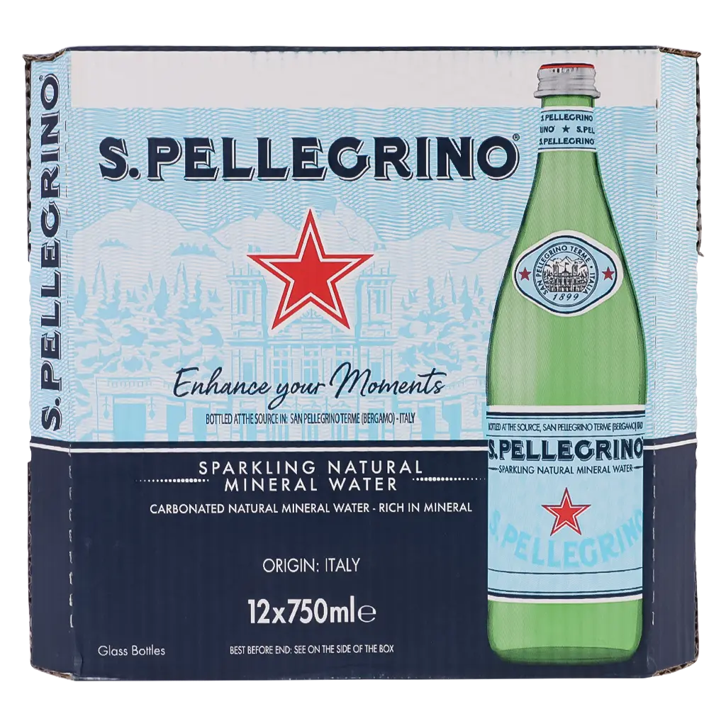 San Pellegrino Natural Sparkling Mineral Water Glass 12 pcs 750 ml - view 4