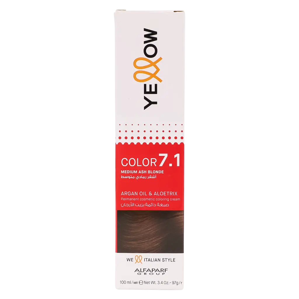 Yellow Color Permanent 7.1 Medium Ash Golden Blonde 100 ml - view 2