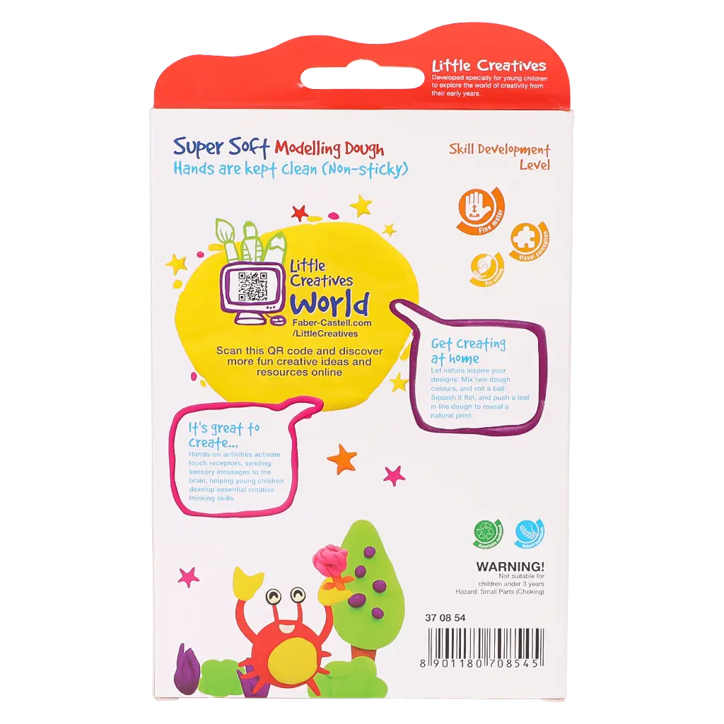 Faber Castell Modeling Dough Glitter 4 Colors 50 gm - view 3