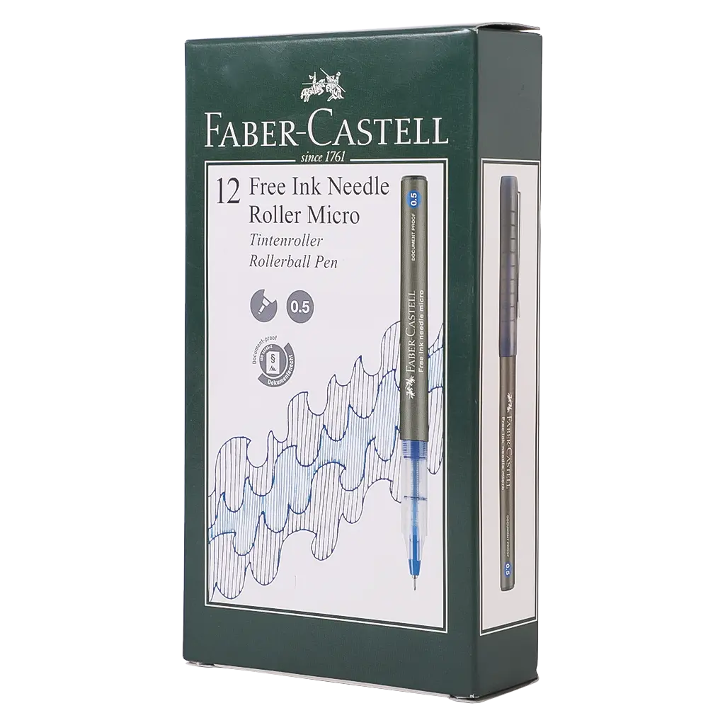 Faber Castell Free Ink Roller Needle 0.5mm Red set of 12 - view 2