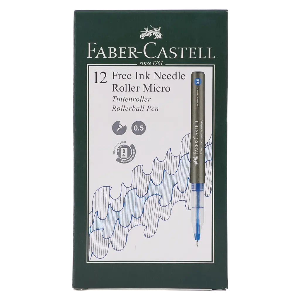 Faber Castell Free Ink Roller Needle 0.5mm Red set of 12 - view 3