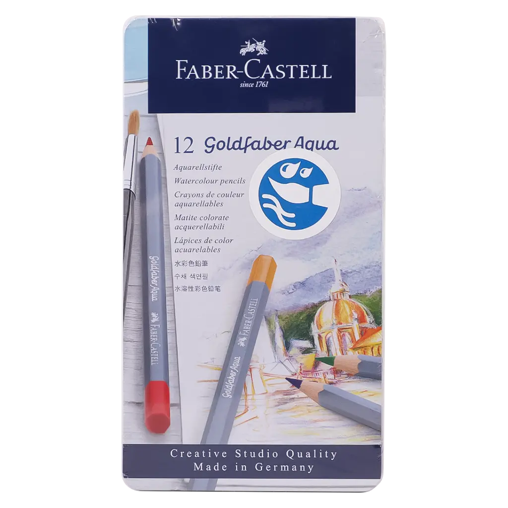 Faber Castell Watercolor Goldfaber Aqua tin of 12 Color - view 2