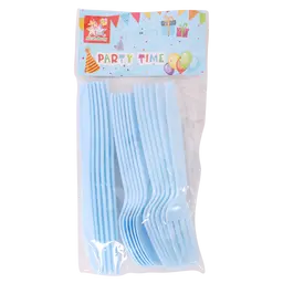 Cutlery Plastic Set Blue Color 18 pcs