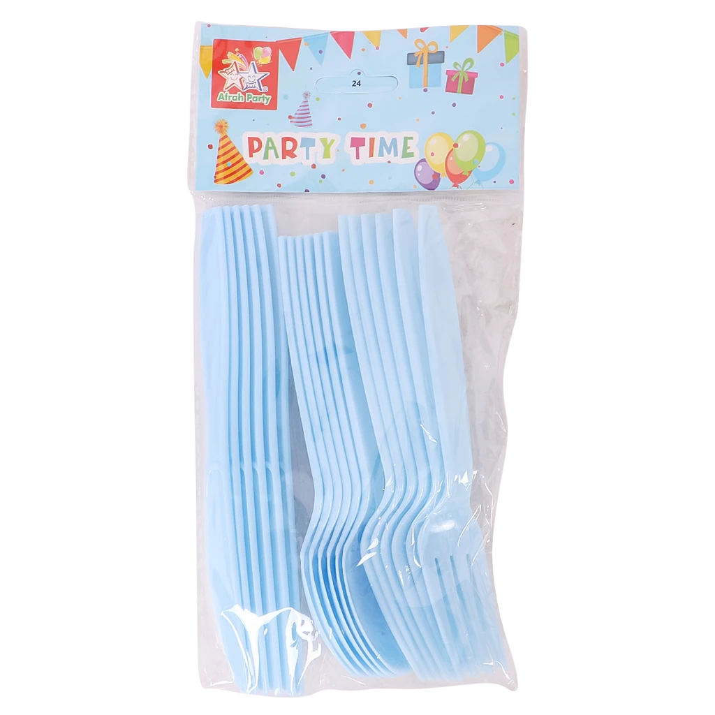 Cutlery Plastic Set Blue Color 18 pcs