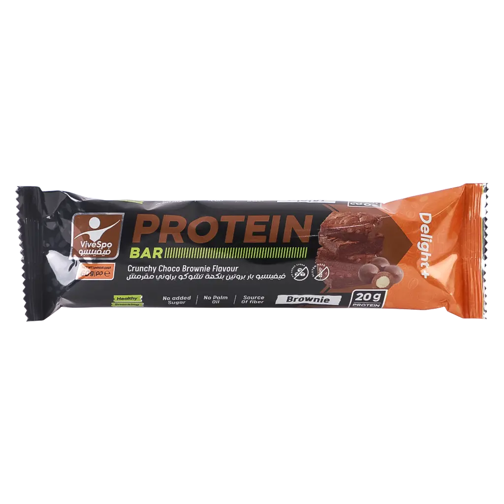 ViveSpo Delight Bar Protein Crunchy Choco Brownie 60 gm - view 1