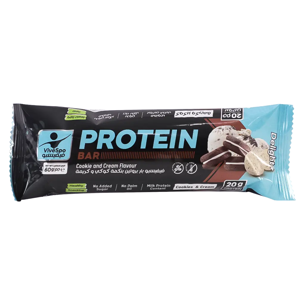 ViveSpo Delight Bar Protein Cookies & Cream 60 gm - view 1