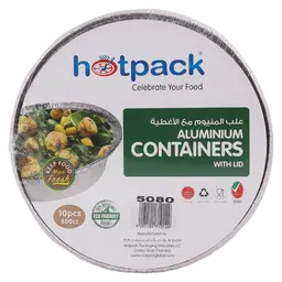 Hotpack Aluminum Round Container 10Pcs 800ml