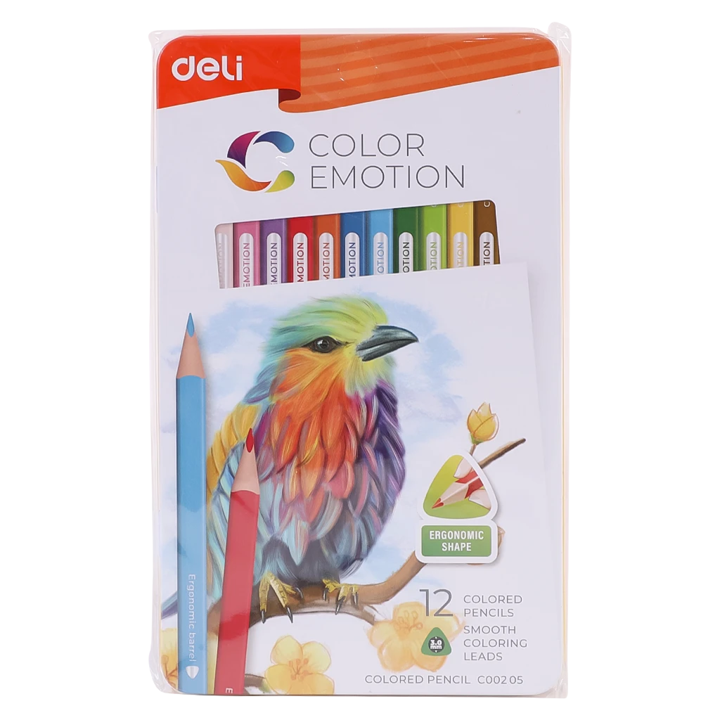 Deli Colored Pencil Metallic Roller 12 Color