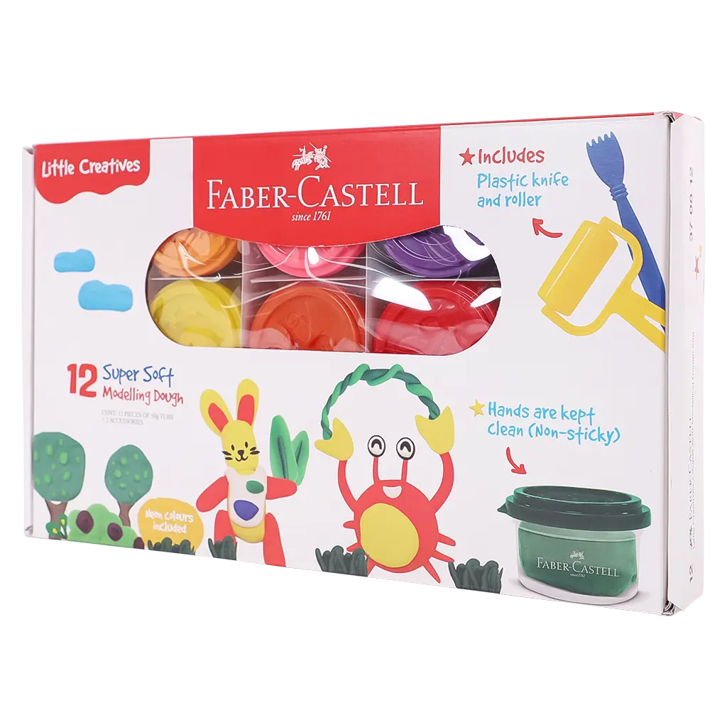 Faber Castell Modeling Dough 12 Colors 50 gm - view 1