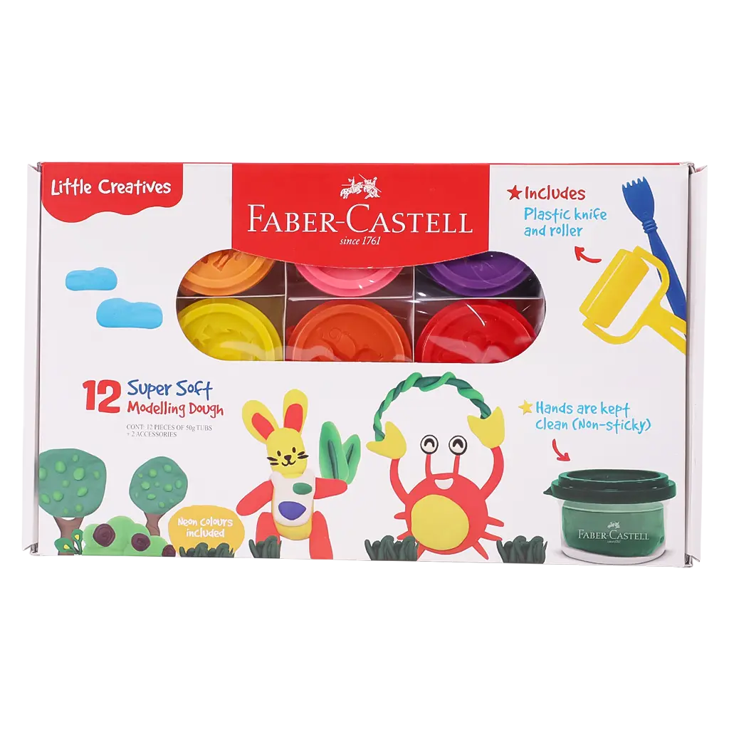Faber Castell Modeling Dough 12 Colors 50 gm - view 2