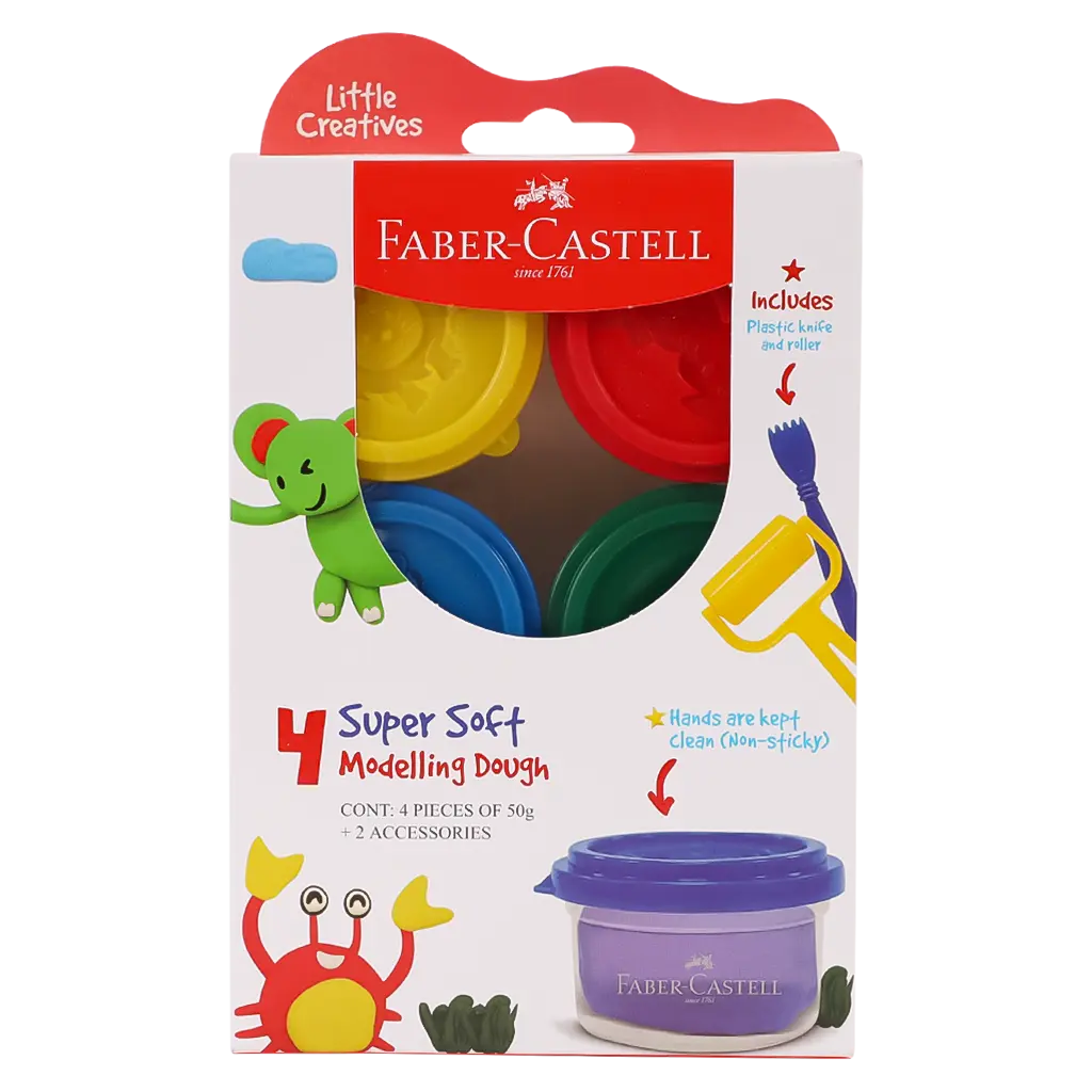 Faber Castell Modeling Dough 4 Colors 50 gm - view 2