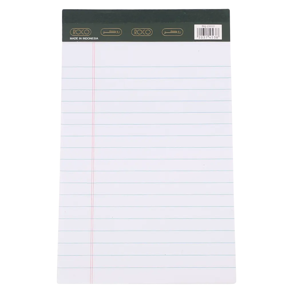 Roco Standard Writing Pad A5  40 Sheets Lined White - view 1