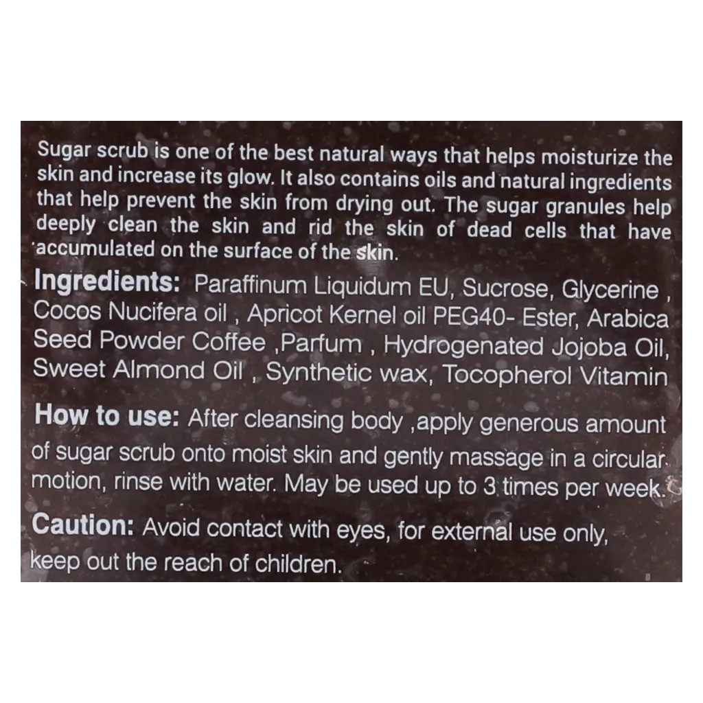 Global Star Sugar Scrup For face and body Coffee 600 gm - view 5