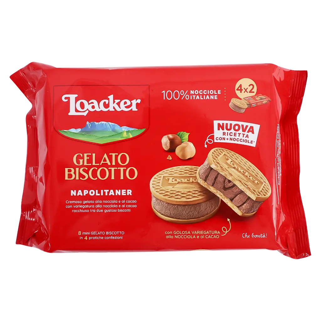 Loacker Ice Cream Sandwich Napolitaner 2 pcs 4 sachets 264 gm - view 1