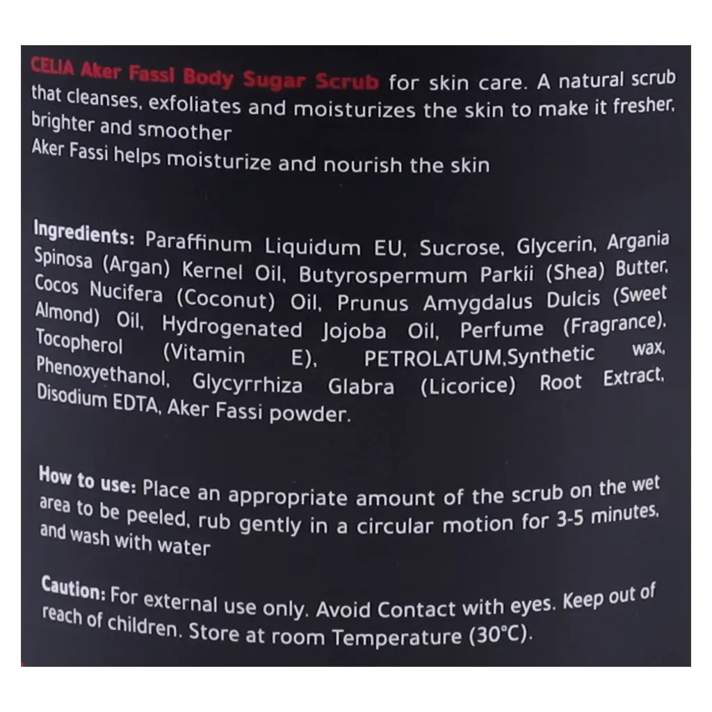 Celia Body Oil Sugar Scrub Aker Fassi 600 gm - view 5