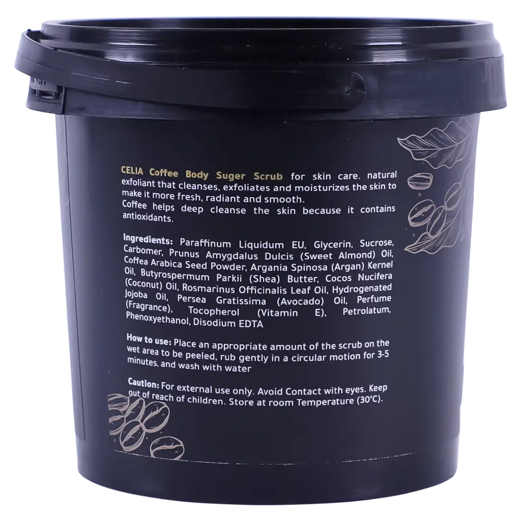 Celia Coffee & Almond Oil Body Oil Sugar Scrub 600 gm - view 3