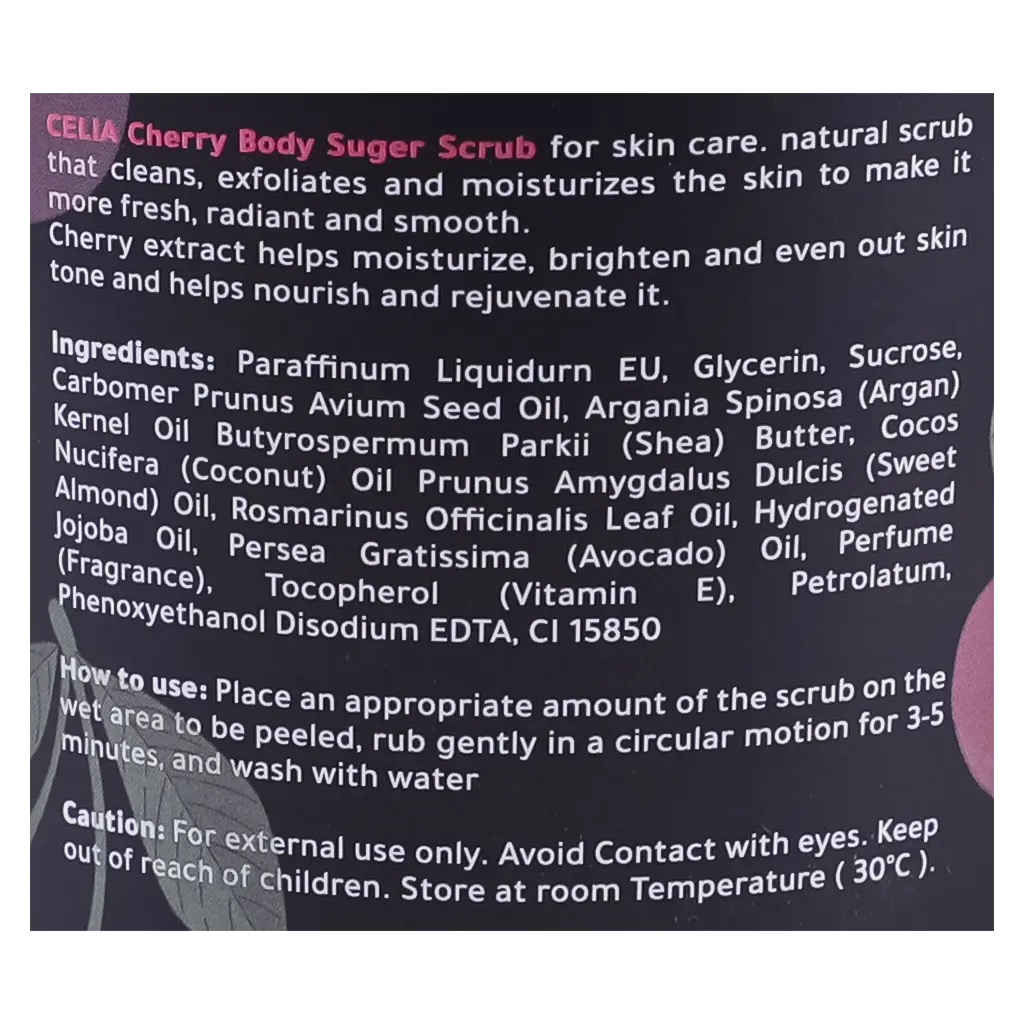Celia Cherry Blossom Body Oil Sugar Scrab 600 gm - view 4