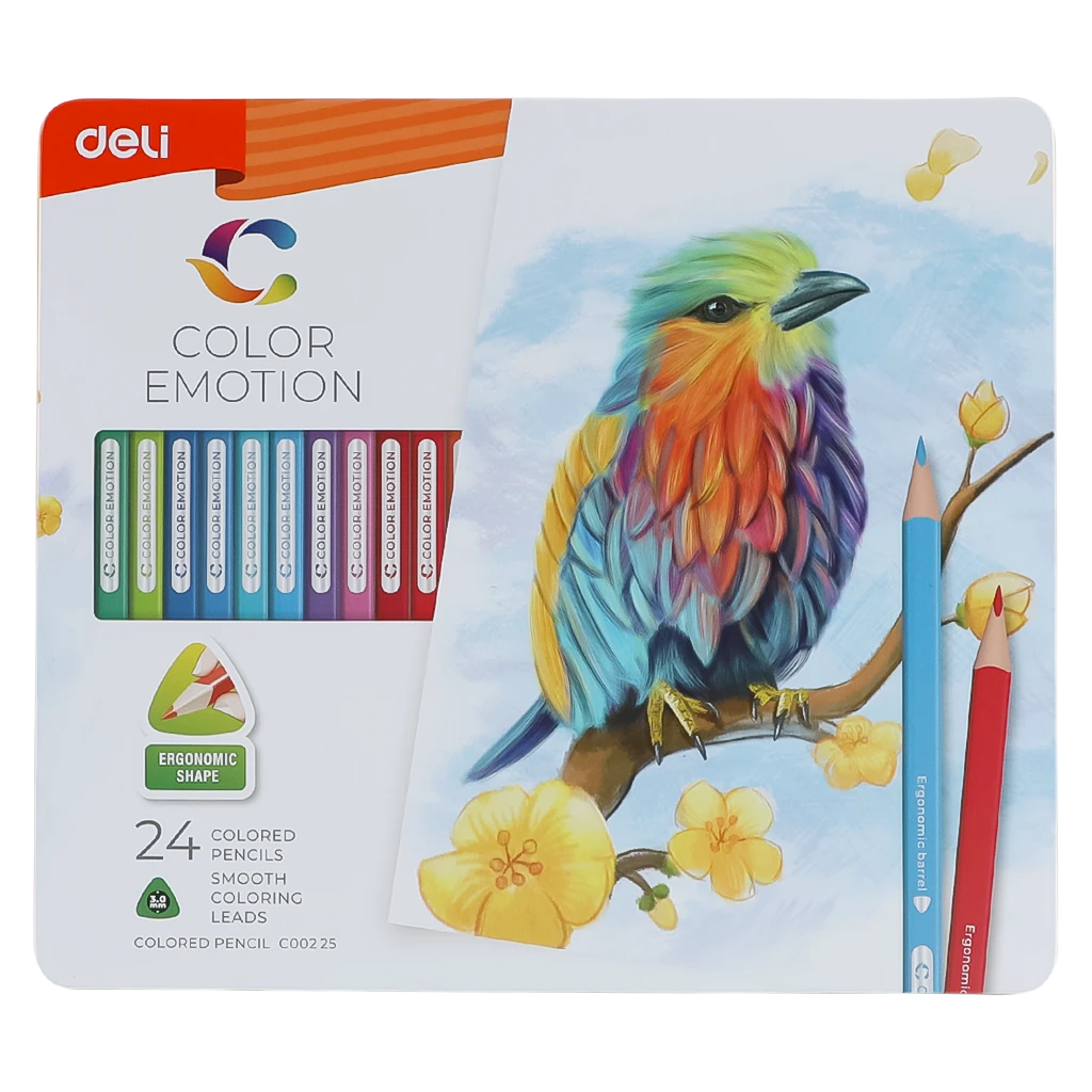 Deli Colored Pencil Metallic Roller 24 Color