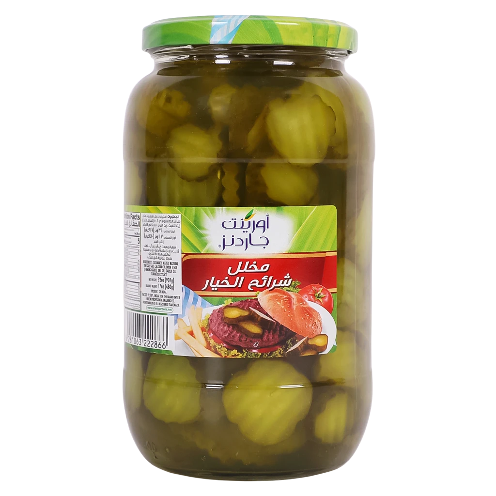 Orient Gardens Cucumber Pickled Sliced 907 gm 