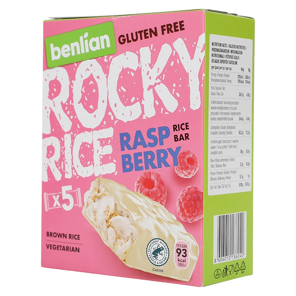 Benlian Rocky Rice Raspberry 5 pcs 90 gm