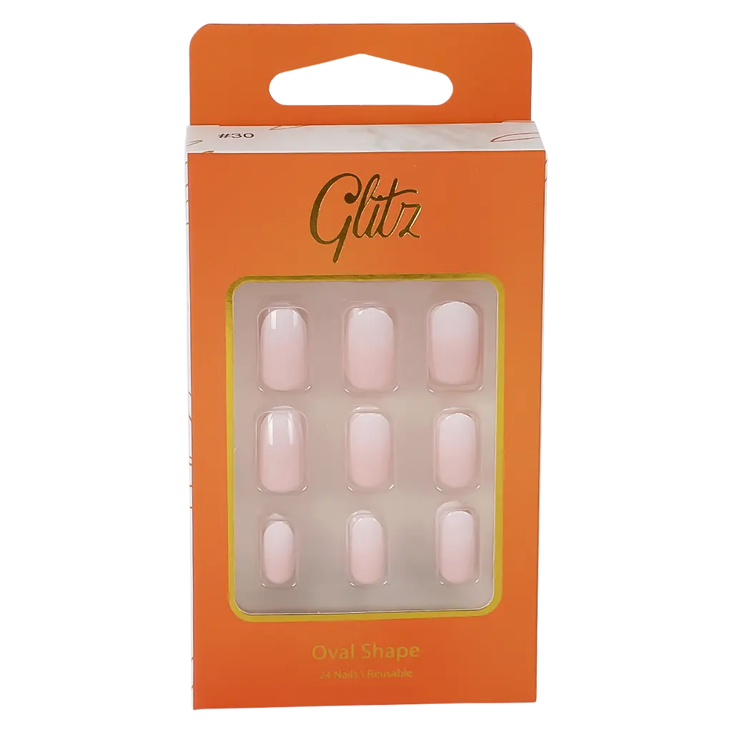 Glitz Press On Nails Oval Pink 30 - view 2