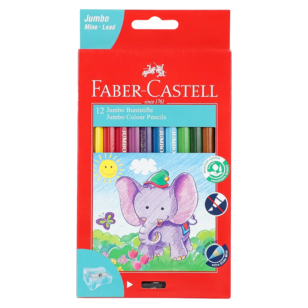 Faber Castell Pencils Color Jumbo 12 Colors - view 1