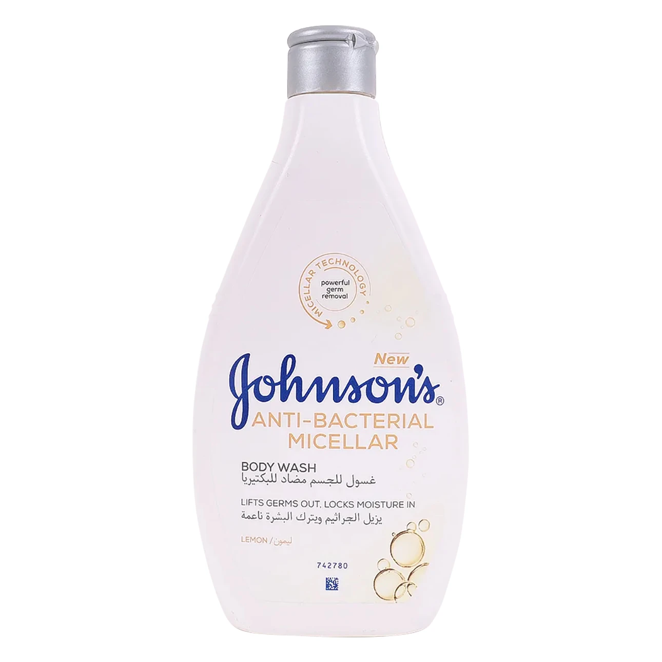Johnson's Body Wash Anti-Bacterial Micellar Lemon 400 ml