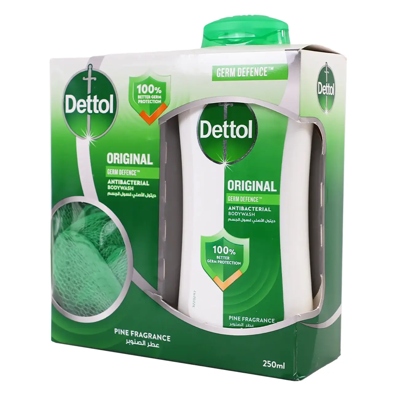 Dettol Original Antibacterial Body Wash With Loofah 250 ml - view 1