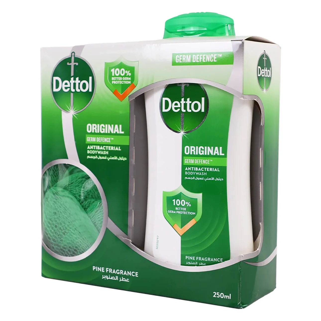 Dettol Original Antibacterial Body Wash With Loofah 250 ml