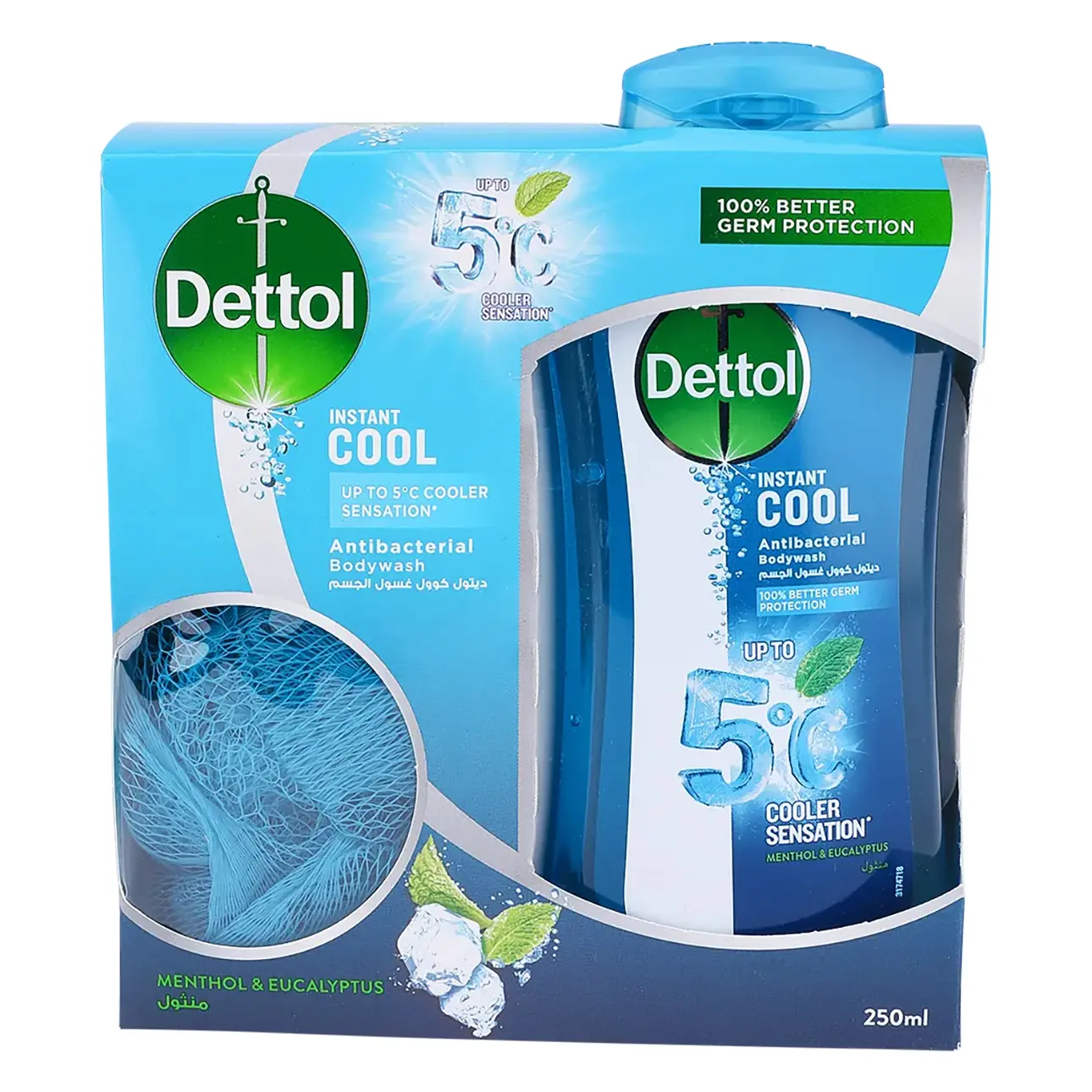 Dettol Cool Shower gel 250ml+PUFF - view 1