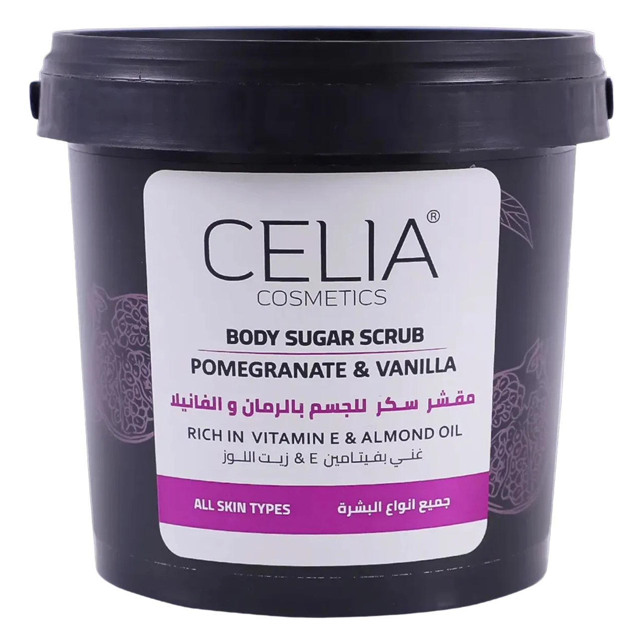 Celia Pomegranate & Vanilia Body Oil Sugar Scrub 600 gm