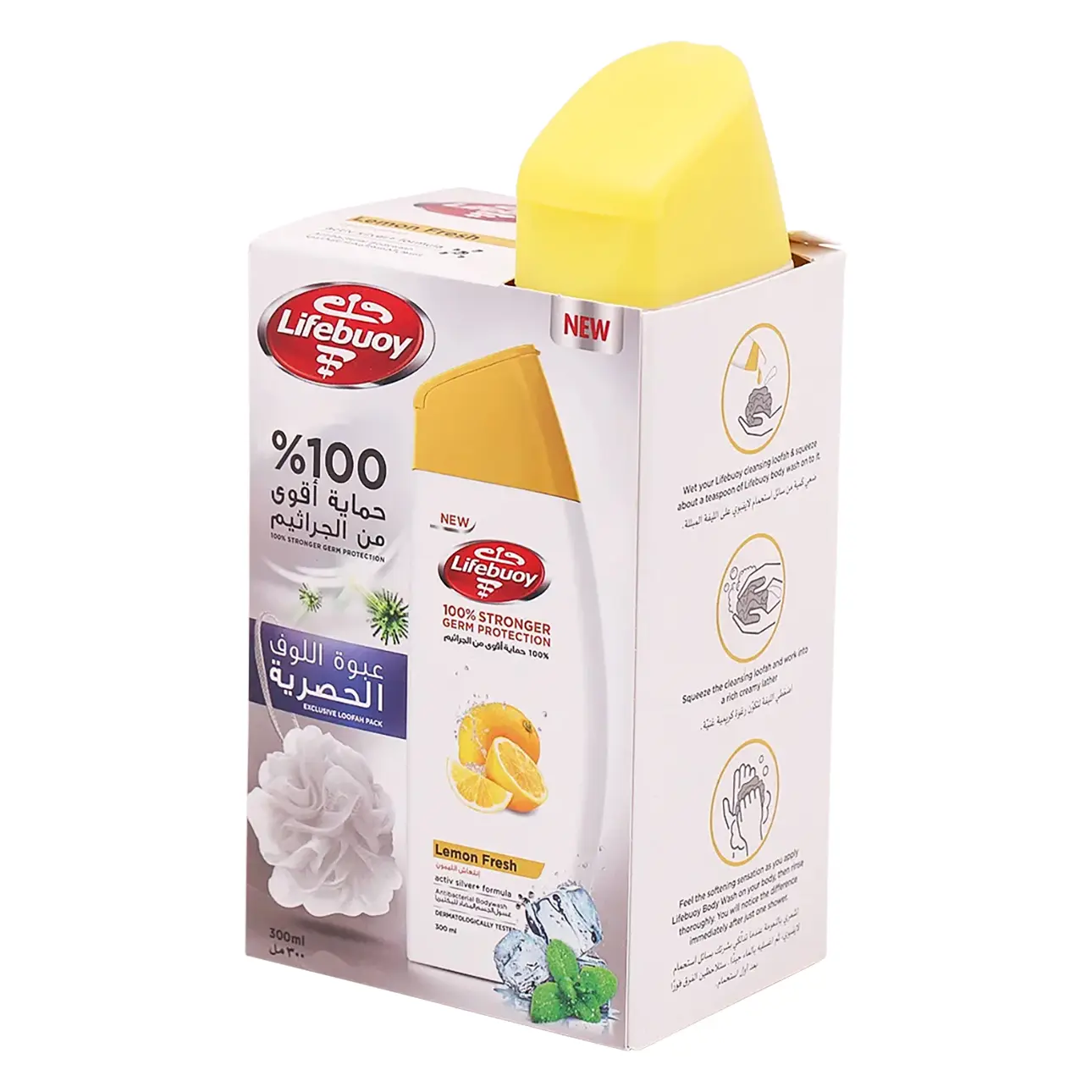 Lifebuoy Body Wash Lemon Fresh With Loofah 300 ml - view 1