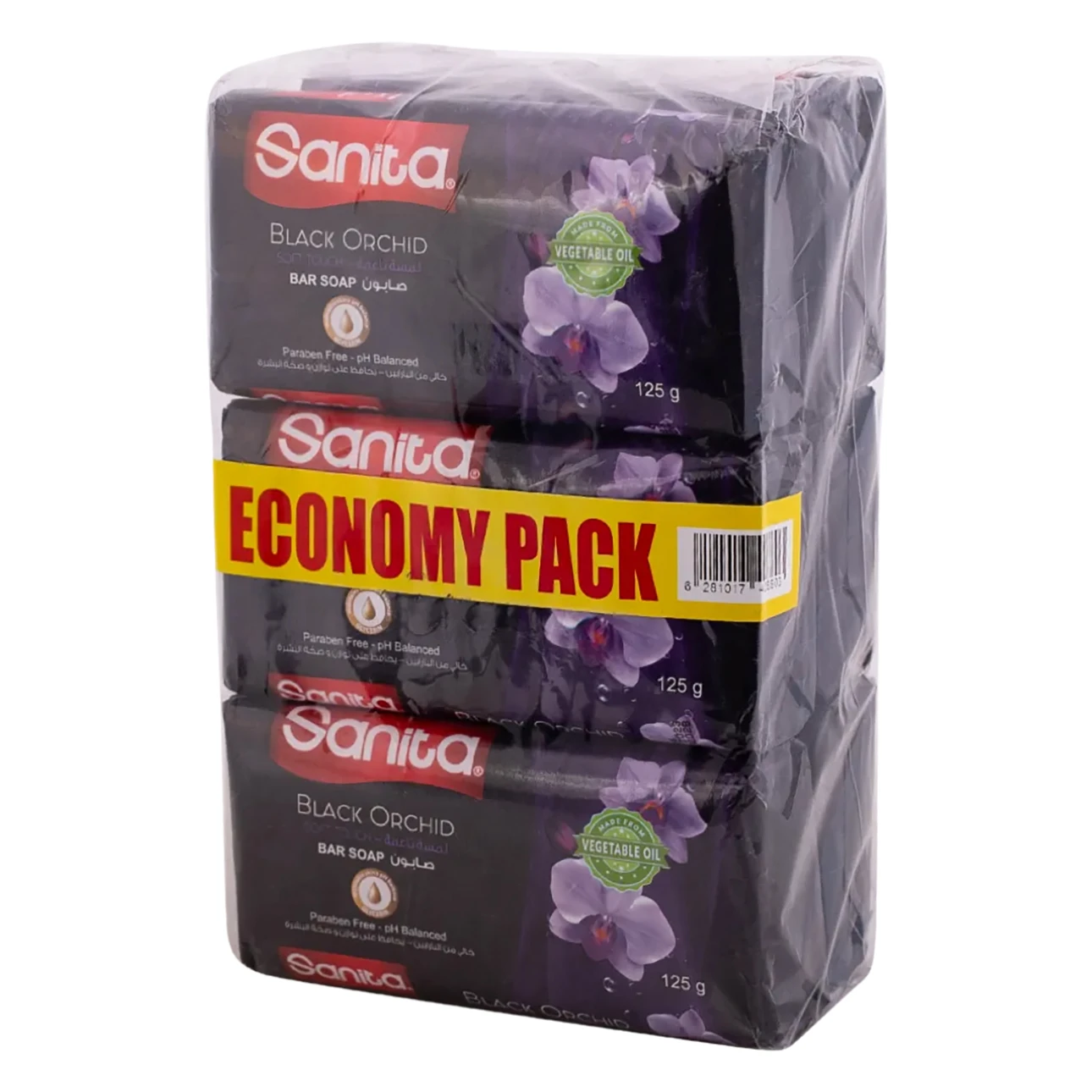 Sanita Black Orchid Bar Soap Economic Pack 6*125 gm