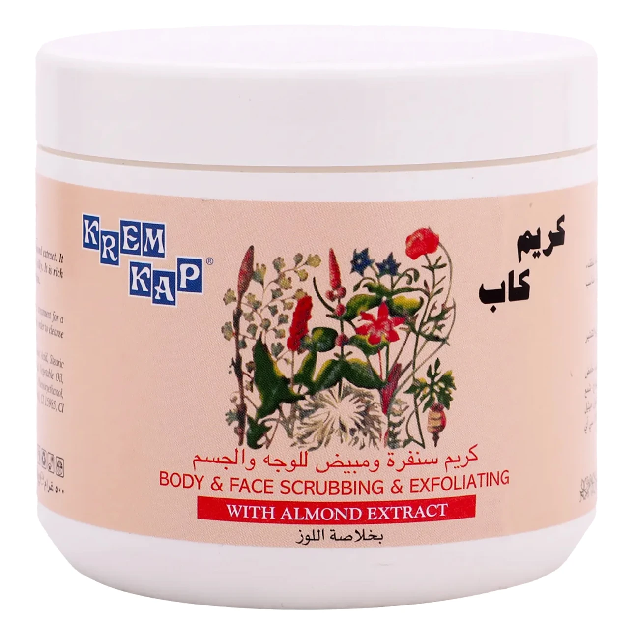 Kream Kap Exfoliating Face and Body Scrub Almond 500 ml
