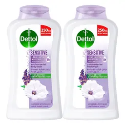 Dettol Sensitive Showergel & Bodywash Lavender & White Musk 250ml Pack Of 2 