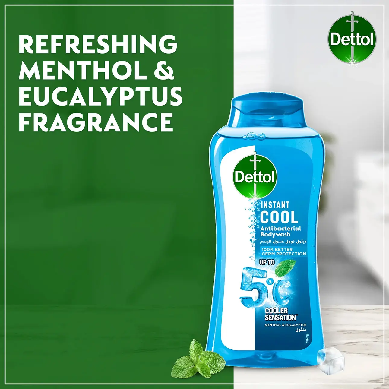 Dettol Cool Showergel & Bodywash Menthol And Eucalyptus 250 ml - view 1