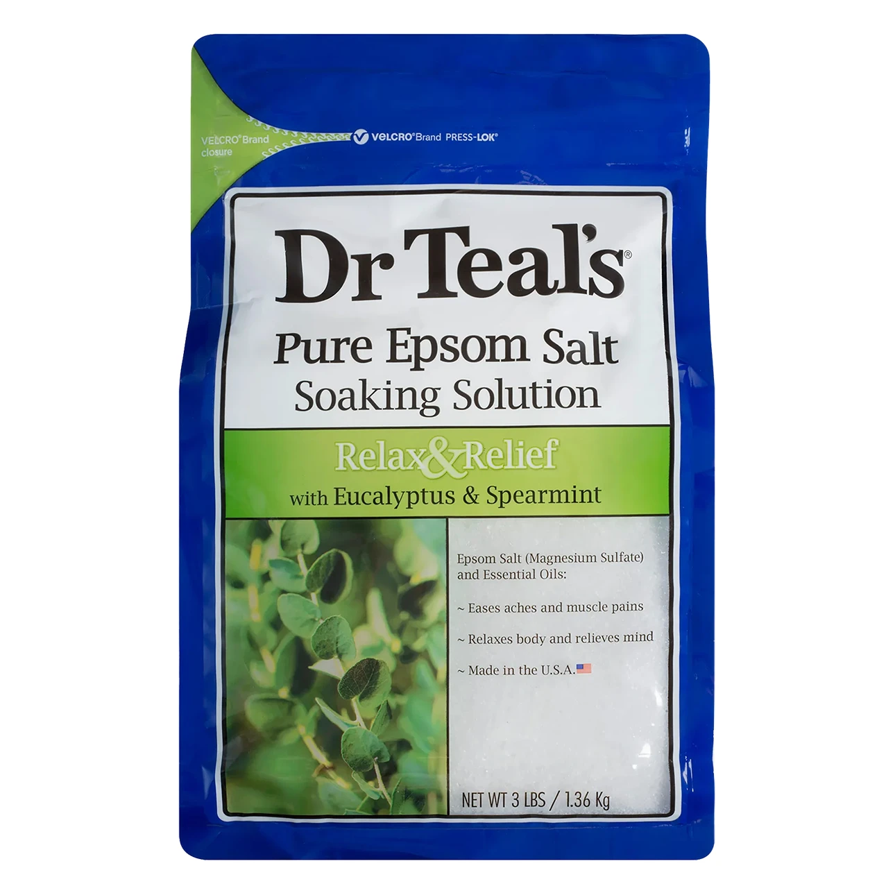 Dr Teal'S Epsom Soaking Salt Eucalyptus Calm Relief 1360 gm