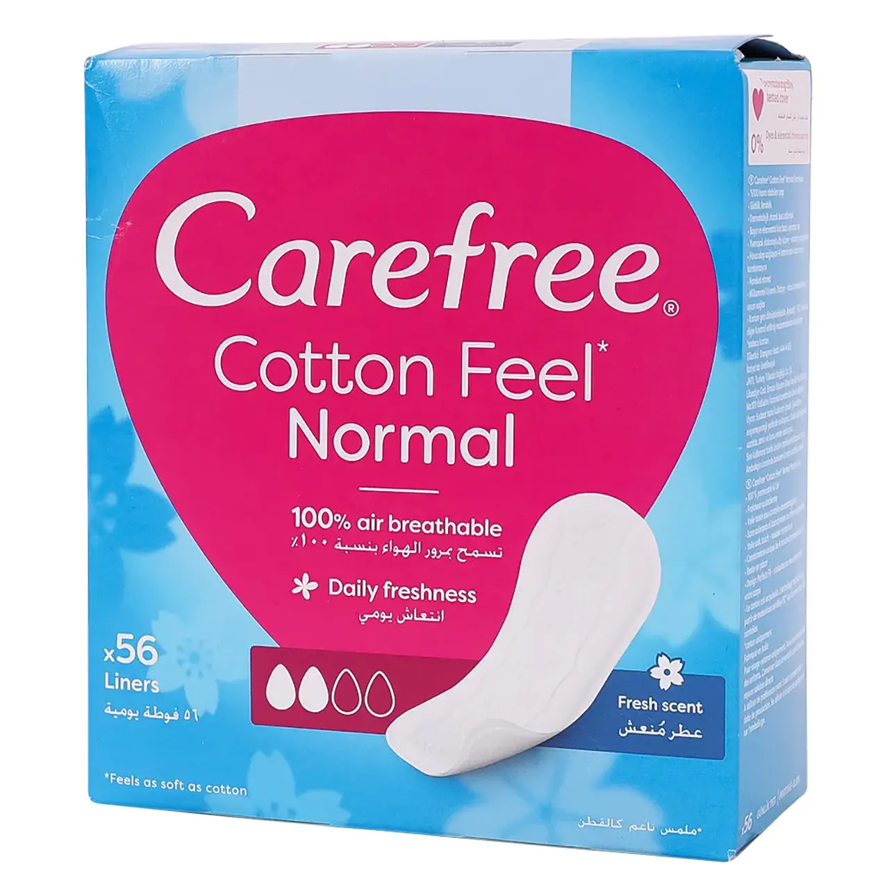 Carefree Sanitary Pads Fresh Cotton Scent 56 pads - view 2