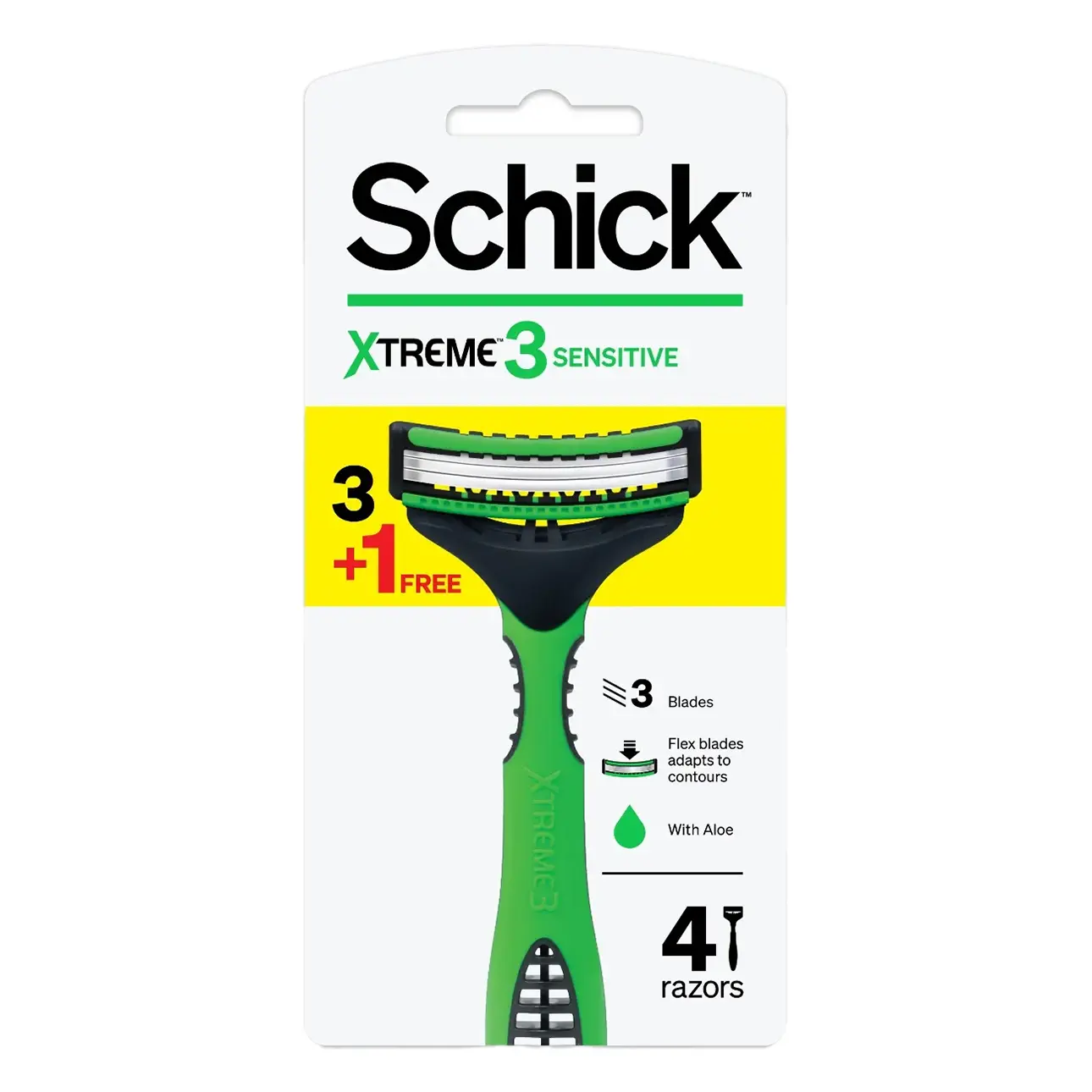 Schick Xtreme 3 Razor Sensitive Skin for Man 3 pcs 1 Free - view 1