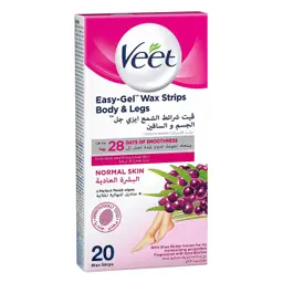 Veet Gel Wax Strips Normal Skins 20 Pieces