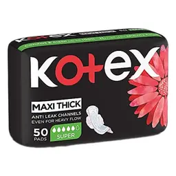 Kotex Pads Cotton Maxi Super Wings 50 Pads