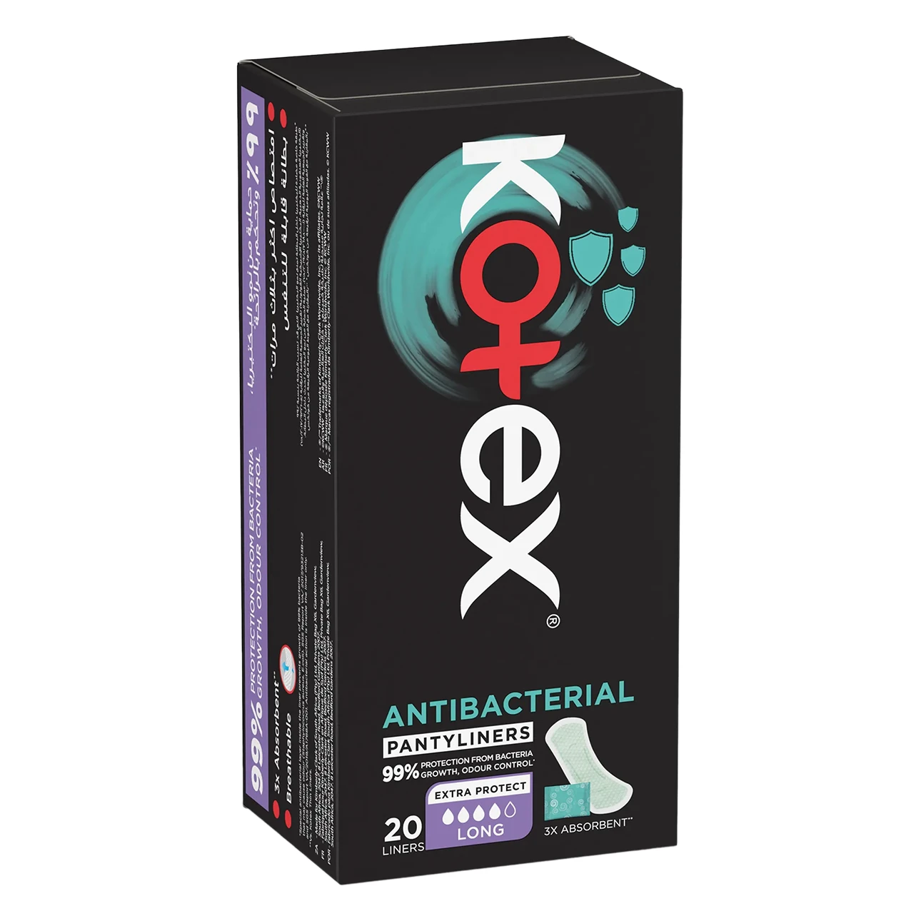 Kotex Antibacterial Panty Liners  Size 20 Daily Panty