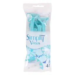 Gillette Simply Venus 2 Blade Razor For Women 4 Pcs