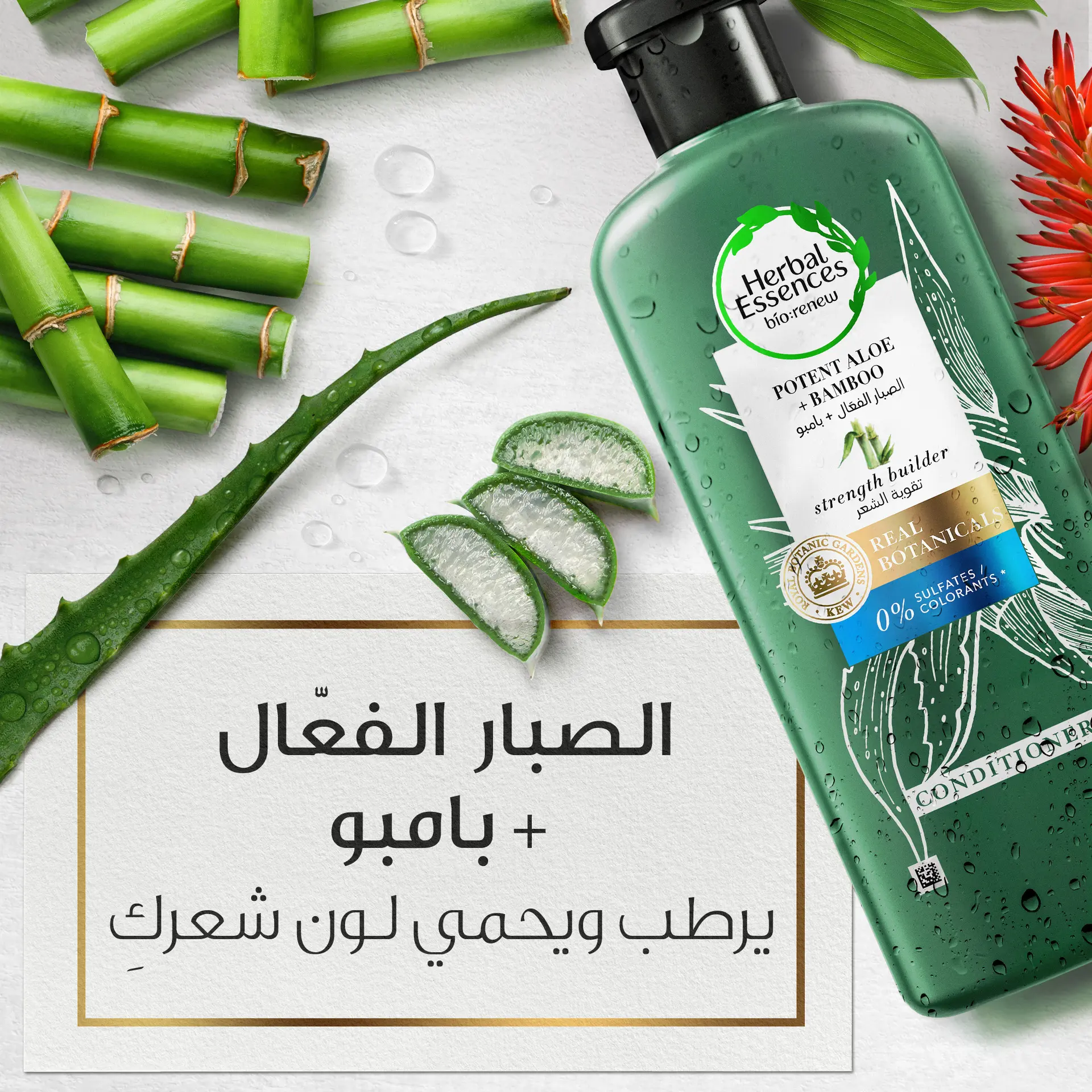 Herbal Essences Sulfate Free Potent Aloe Vera+Bamboo Natural Conditioner For Dry Hair 400ml - view 2