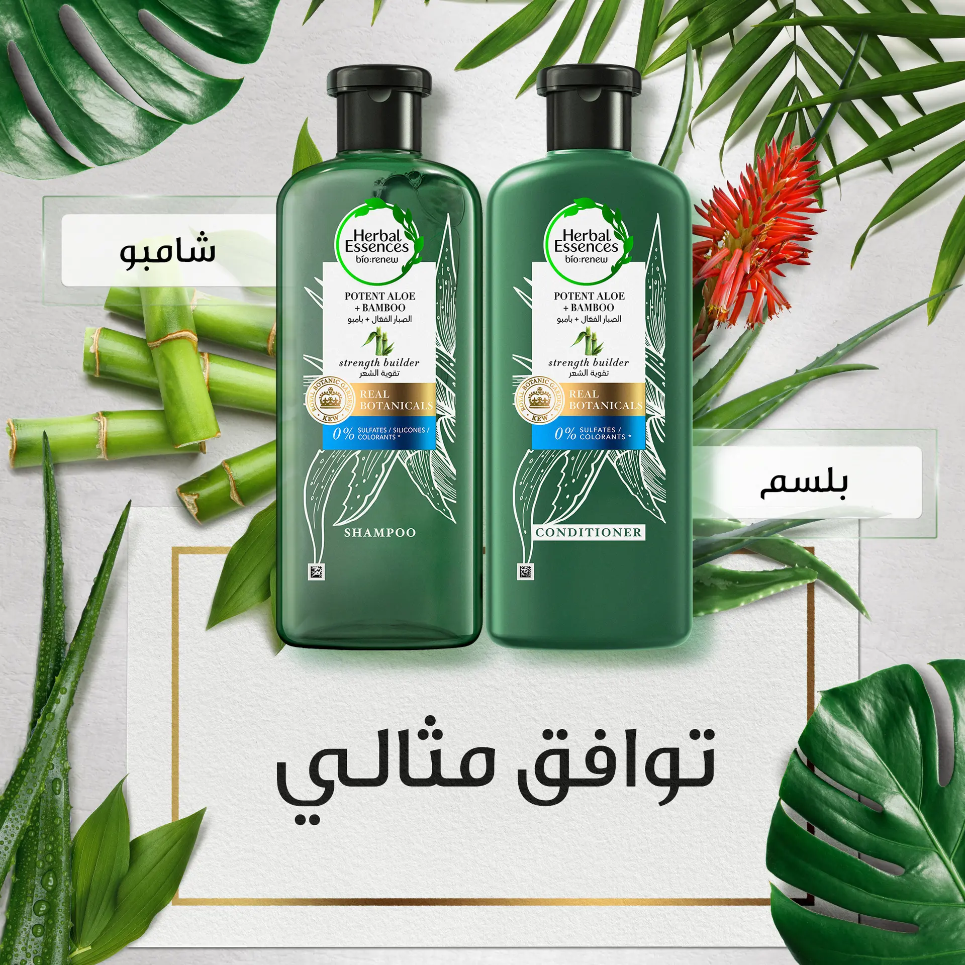 Herbal Essences Sulfate Free Potent Aloe Vera+Bamboo Natural Conditioner For Dry Hair 400ml - view 6