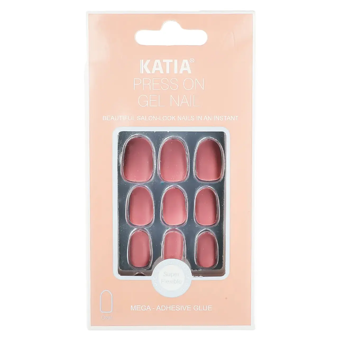 Katia Press On Gel Nail Oval Matte Light Pink 11 - view 1