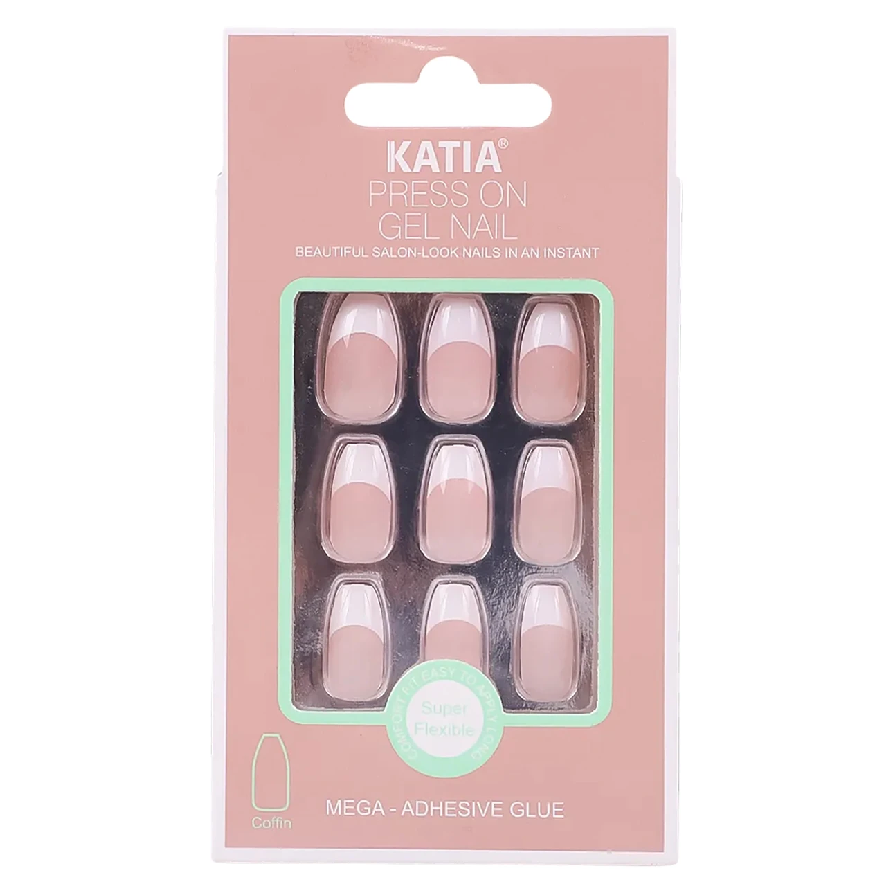 Katia Gorgeous Press On Nails Cof French 11