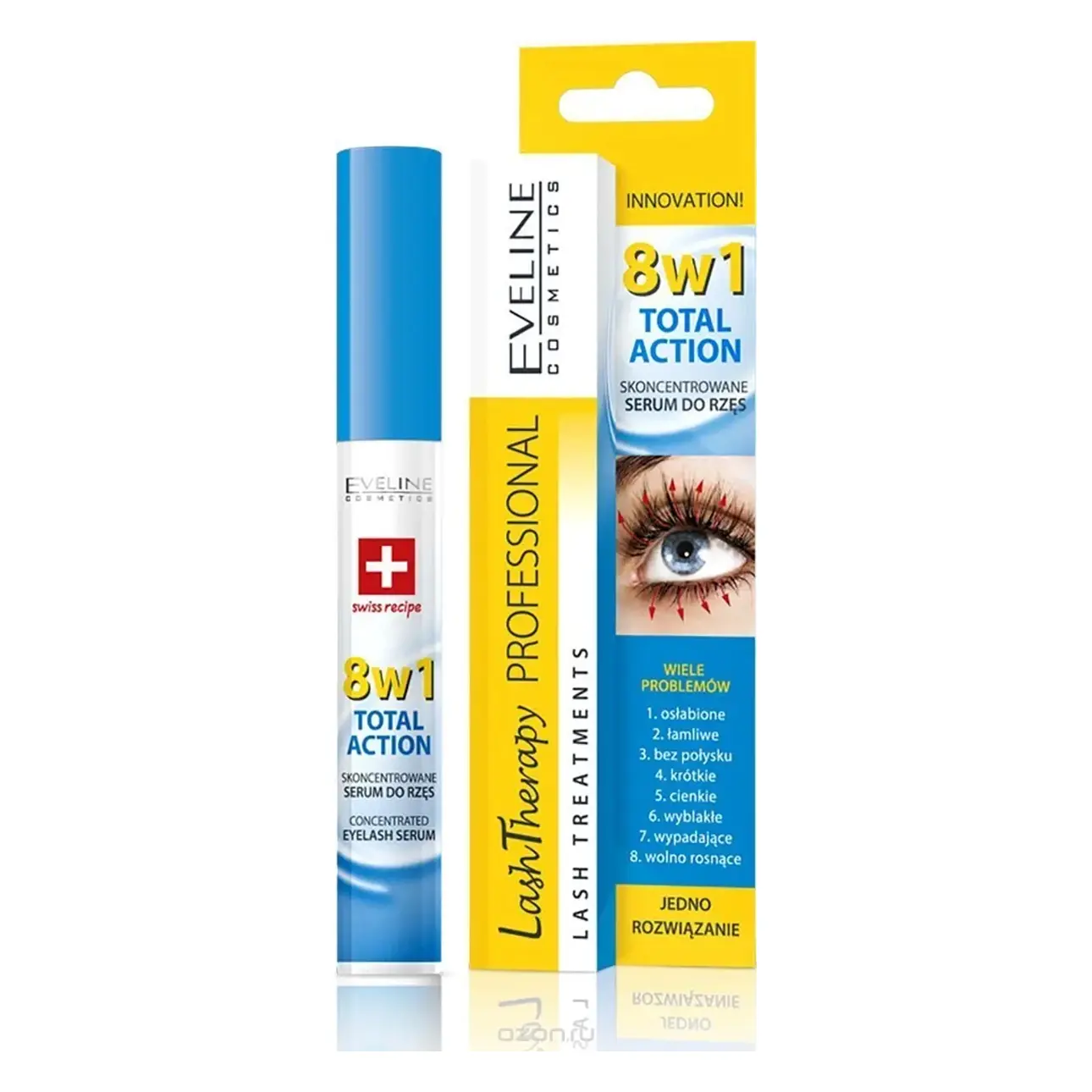 Eveline Total Action 8In1 Concentrated Eyelash Serum 10ml - view 1