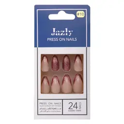 Jazly Press on Nail Glittery Pink